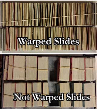 warped or bent slide